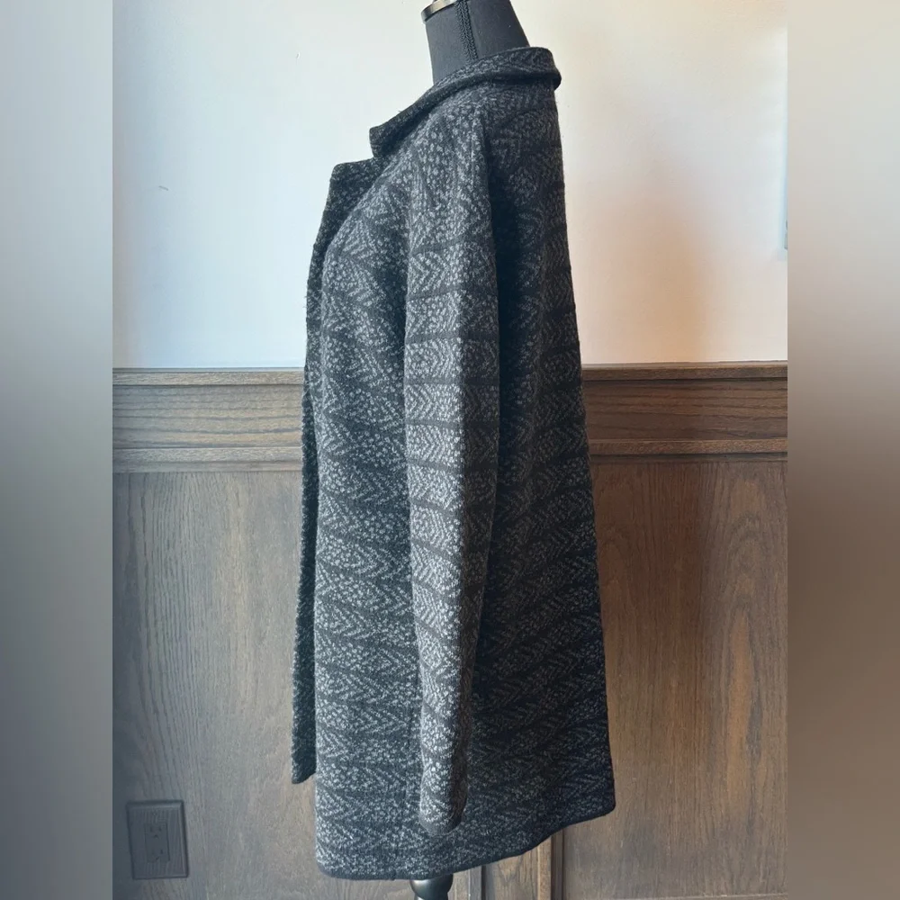 Chiaramente Black and Gray Women's Long Cardigan Large - Picture 3 of 7
